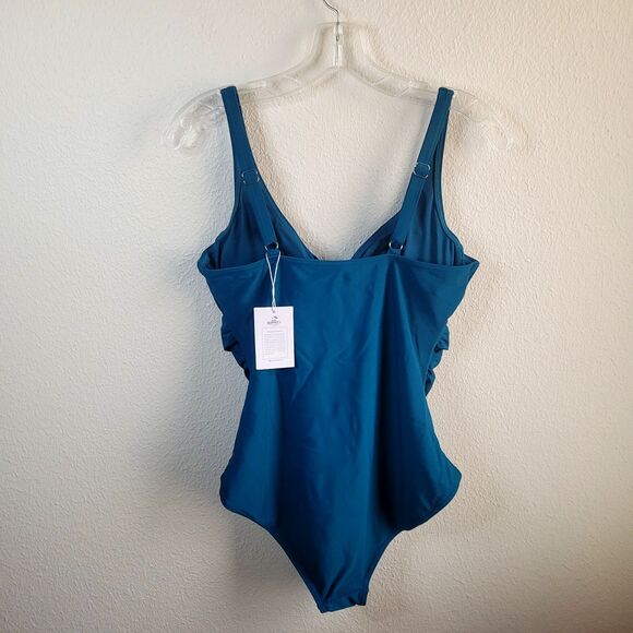 Womens S Underwire One Piece Swimsuit Tummy Control Ruched Bathing B2prity Green - Picture 5 of 16